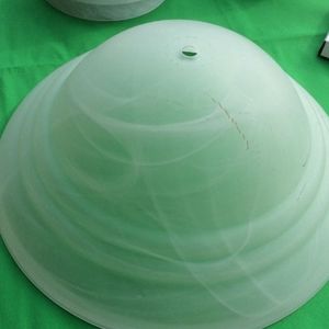 White Alabaster Replacement Torchiere Glass Shade